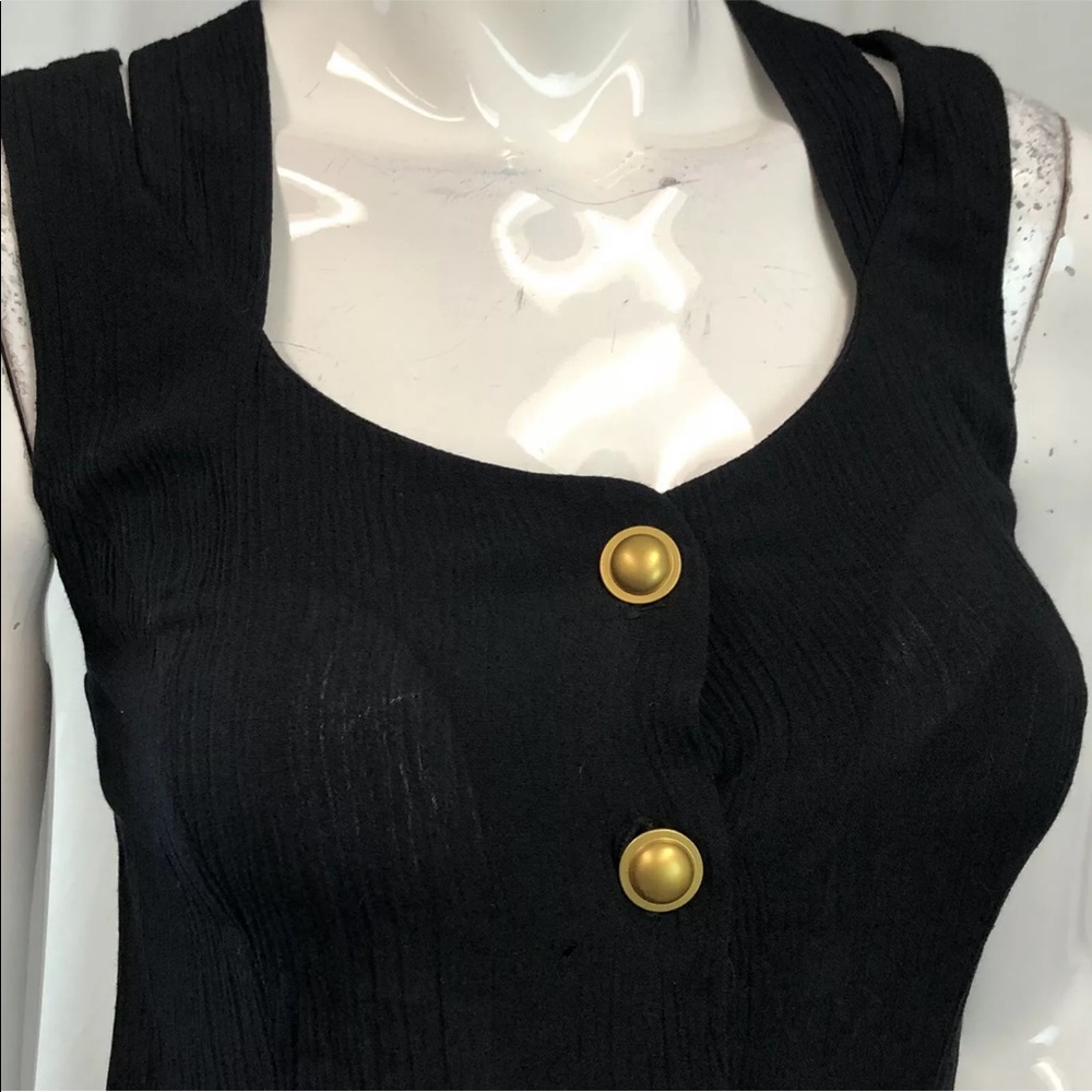 Vintage 80s 90s Button Down Grunge Shirt Dress - Picture 2 of 6